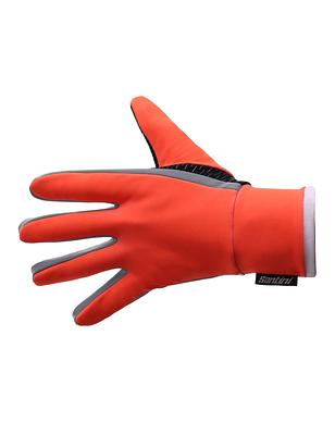 Santini H20 Vega Unisex Cycling Gloves (Flashy Orange)