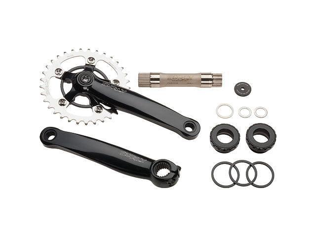 Surly Mr. Whirly Crankset (Black/Silver)