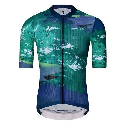 Monton Urban Plus Planet Men's Cycling Jersey (Blue/Green)