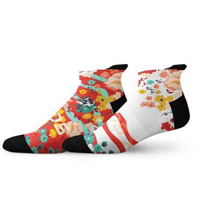 Sox Footwear Ditsy Tab Unisex Multi Sport Socks - Pack of 2 (Print)