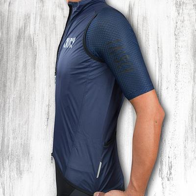 Baisky Double zipper Men Wind Vest (BK Blue)