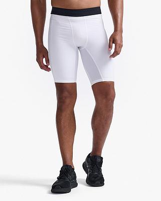 2XU MA7198B  Base Layer Men's Compression Shorts (White/White)