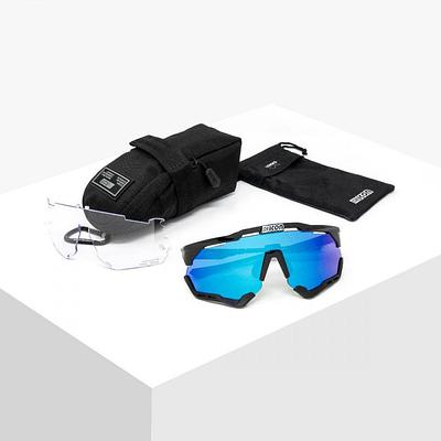 Scicon Aeroshade XL Sport Sunglasses (Multimirror Blue/White Gloss)