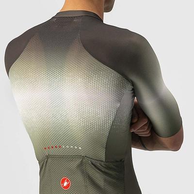 Castelli Aero Race 6.0 Mens Cycling Jersey (Military Green/Light Black)