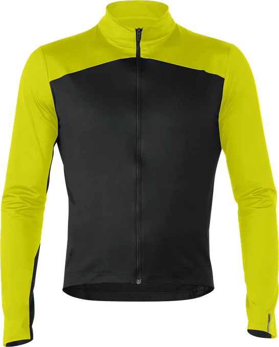 Mavic Cosmic Thermo Men's Cycling Jersey (Black/Suplhur Spring)
