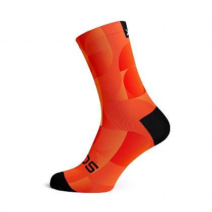 Sox Footwear Solid Orange Casual Crew Unisex Multi Sport Socks (Print)
