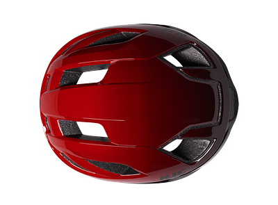 HJC Bellus Road Cycling Helmet (Matte Glossy Red Black)