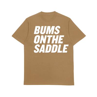 BUMSONTHESADDLE Kids T-shirt (Brown/White)