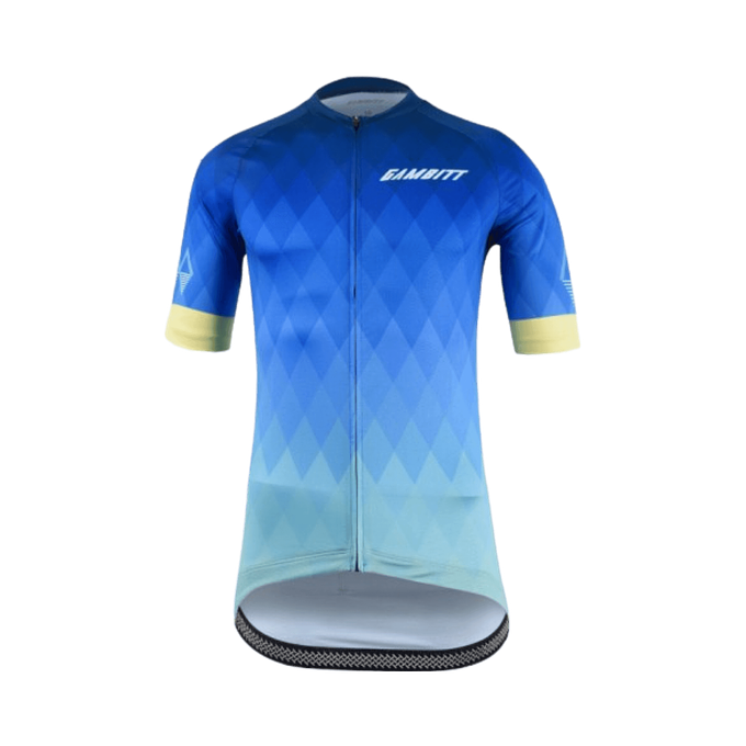 Gambitt Classic Mens Cycling Jersey (Cerulean Yellow)