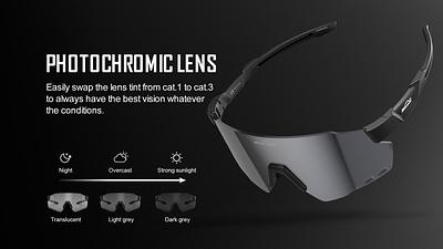 Magicshine Windbreaker Photochromatic Sport Sunglasses (Black)