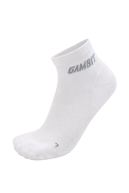 Gambitt Distance Low Cut Unisex Compression Socks (White)