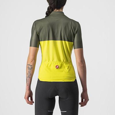 Castelli Velocissima Women's Cycling Jersey (Sulphur/Military Green)