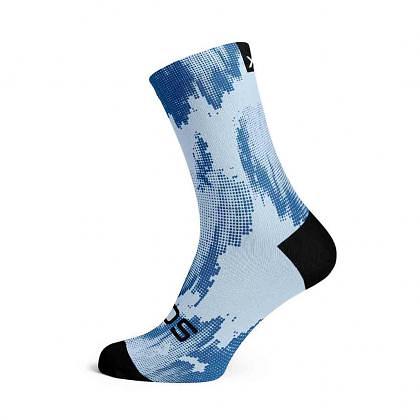 Sox Footwear Blue Gravel Crew Unisex Multi Sport Socks (Print)