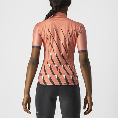 Castelli Pendio Women's Cycling Jersey (Blush/Dark Gray-White)