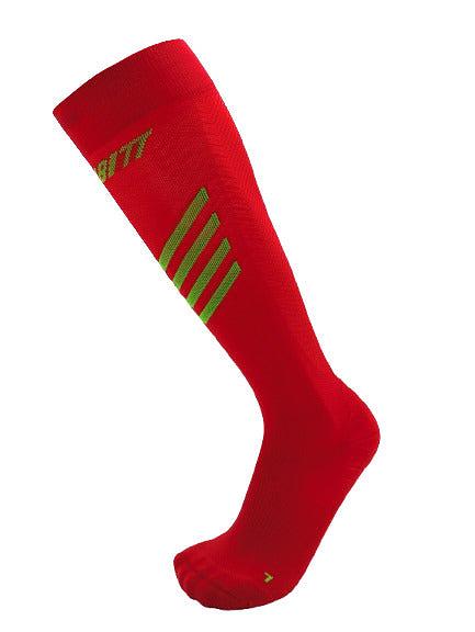 Gambitt Endurance Tall Unisex Compression Socks (Red/Green)