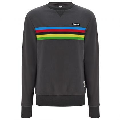 Santini UCI World Champion Unisex Full Sleeve Sweatshirt (Grey)