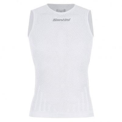 Santini Mesh Mens Cycling Baselayer (White)