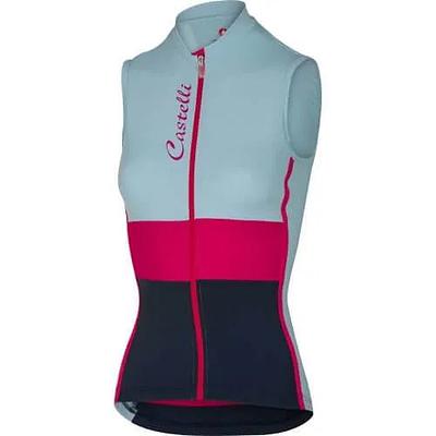 Castelli Protagonista Women's Cycling Jersey (Pale Blue/Raspberry/Navy)