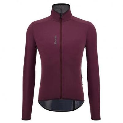 Santini Magic Packable Waterproof Unisex Cycling Jacket (Burgundy)