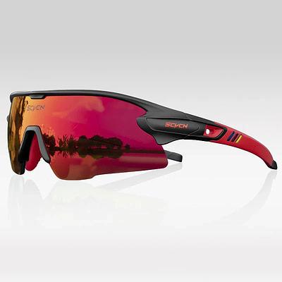 Kapvoe Scvcn S2 Sport Sunglasses (Red/Black)