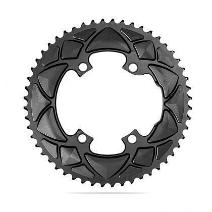 AbsoluteBlack Shimano 2x 110/4 Round 10/11/12 Speed Chainring (Black)