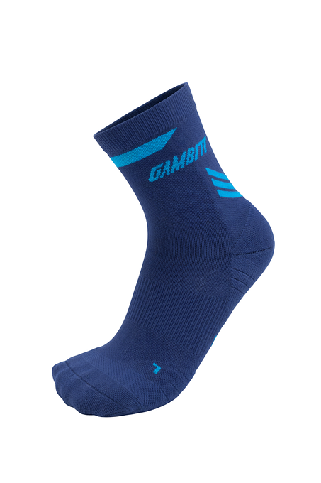 Gambitt Distance Short Unisex Compression Socks (Ocean Blue/Blue)