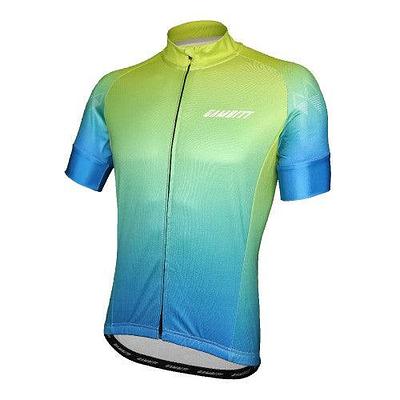 Gambitt Core Mens Cycling Jersey (Yellow Fluo/Blue)