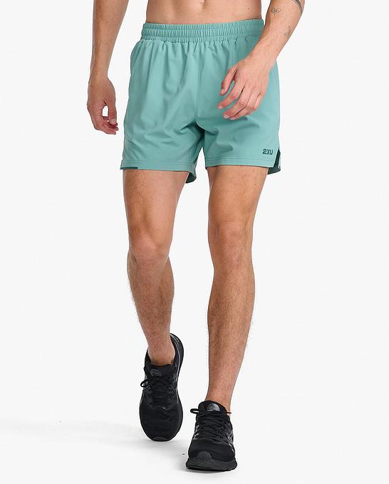 2XU Aero 5 Inch Men's Running Shorts (Raft/Pine Reflective)