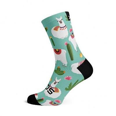 Sox Footwear Llama Casual Crew Unisex Multi Sport Socks (Print)