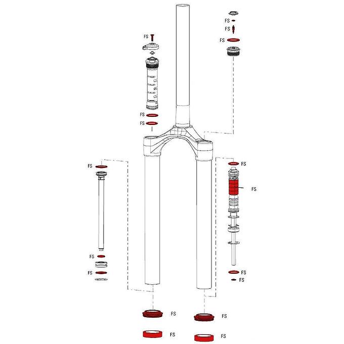 Rock Shox Spared for Fork Service Kit For Sector Gold