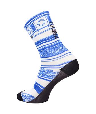 Santini Tdf  Arriv茅e Arc De Triomphe Unisex Cycling Socks (Print)