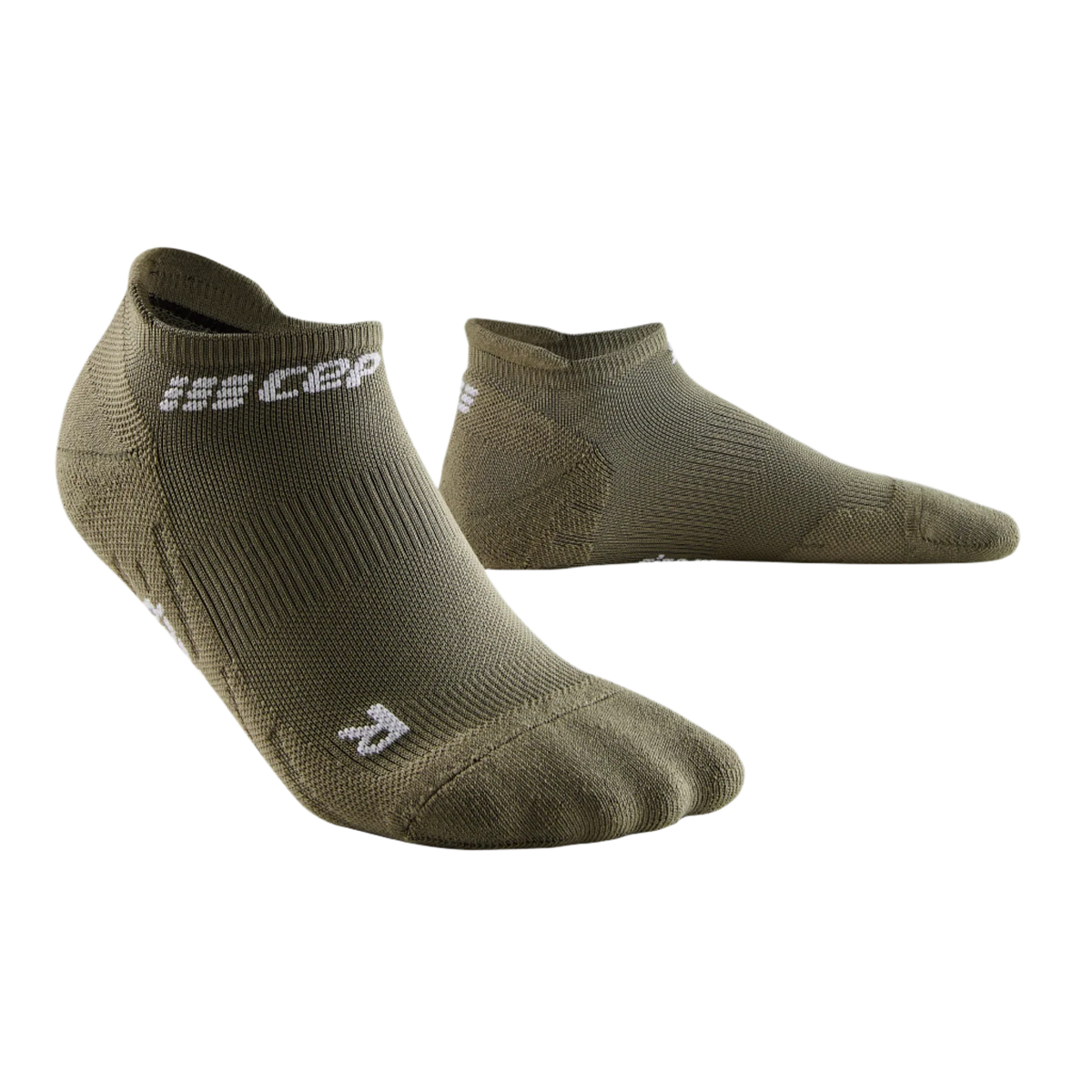 CEP Compression The Run No Show 4.0 Women's Running Socks (Olive)