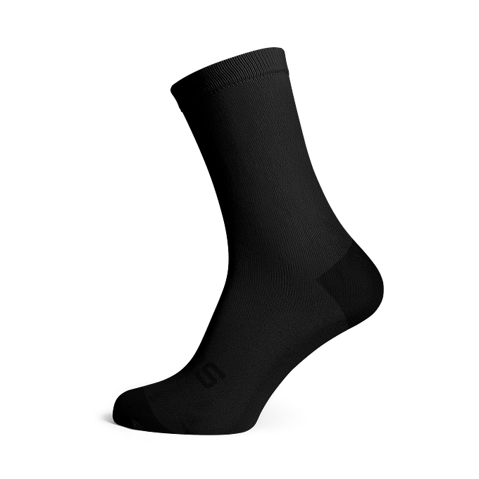 Sox Footwear Solid Black Casual Crew Unisex Multi Sport Socks (Print)