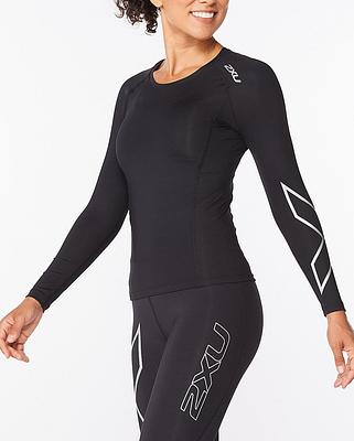 2XU WA6401A Core Long Sleeve Women's Compression Top (Black/Silver)