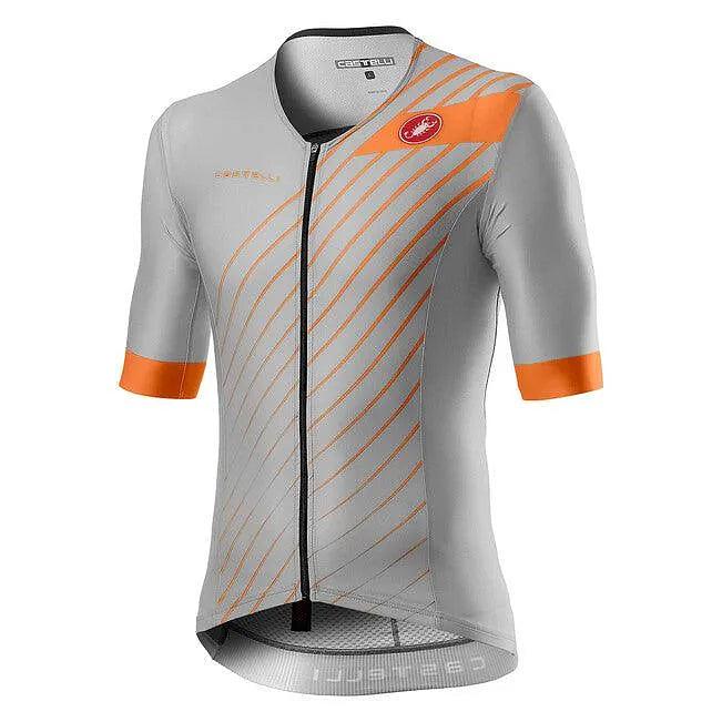 Castelli Free Speed 2 Mens Triathlon Tops (Silver Gray/Brilliant Orange)