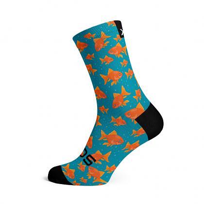 Sox Footwear Goldfish Casual Crew Unisex Multi Sport Socks (Print)