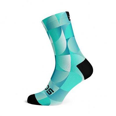 Sox Footwear Solid Turquoise Casual Crew Unisex Multi Sport Socks (Print)