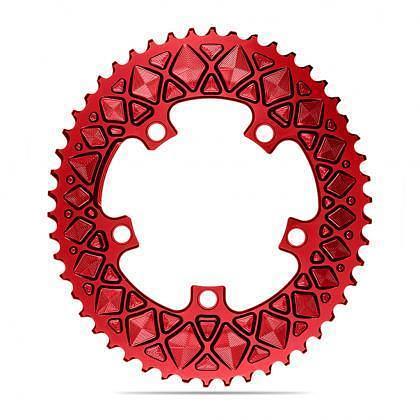 AbsoluteBlack Shimano Oval Chainrings (Red)