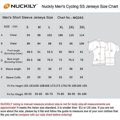 Nuckily MG043 Mens Cycling Jersey (Blue)