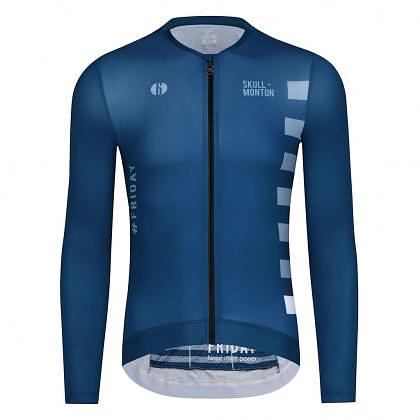 Monton Friday Men's Long Sleeve Cycling Jersey (Grey Blue)