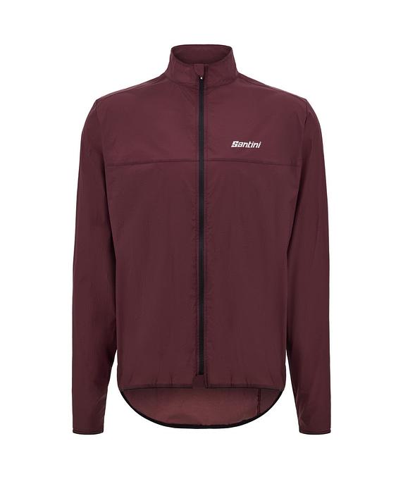 Santini Ventus Wind Men's Cycling Jacket (Burgundy)