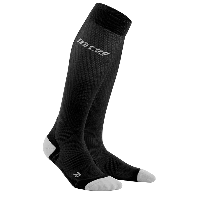 CEP Compression Ultralight Tall Compression Women's Compression Socks (Black/Light Grey)