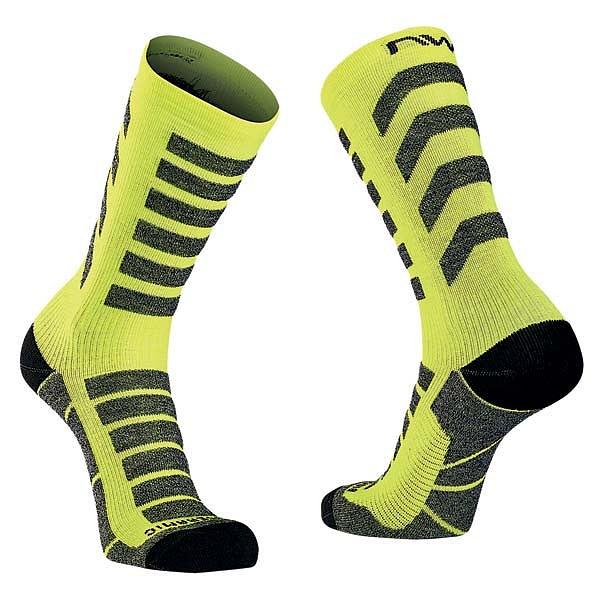 Northwave Husky Ceramic High Men's Cycling Socks (Yellow Fluo)