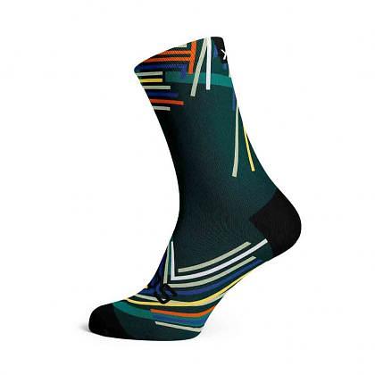 Sox Footwear Performance Teal Crew Unisex Multi Sport Socks (Print)