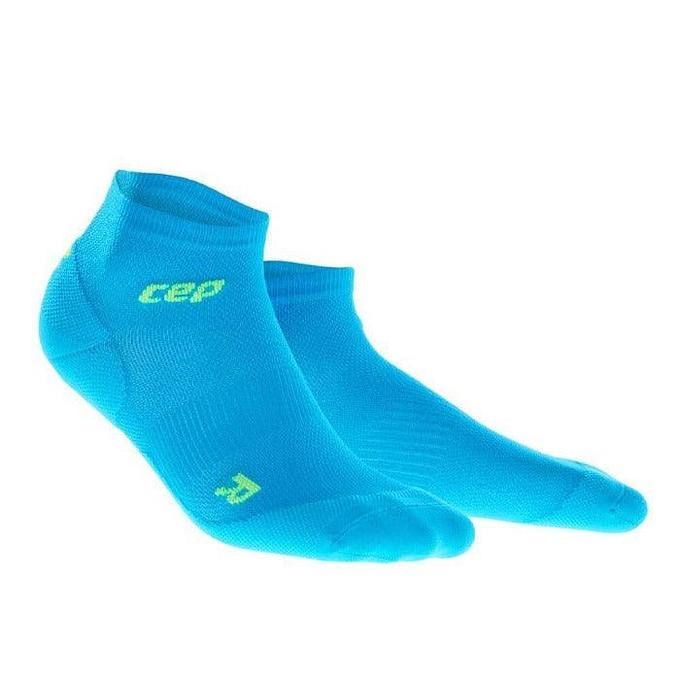CEP Compression Dynamic+ Ultralight Low Cut Women's Compression Socks (Electric Blue/Green)