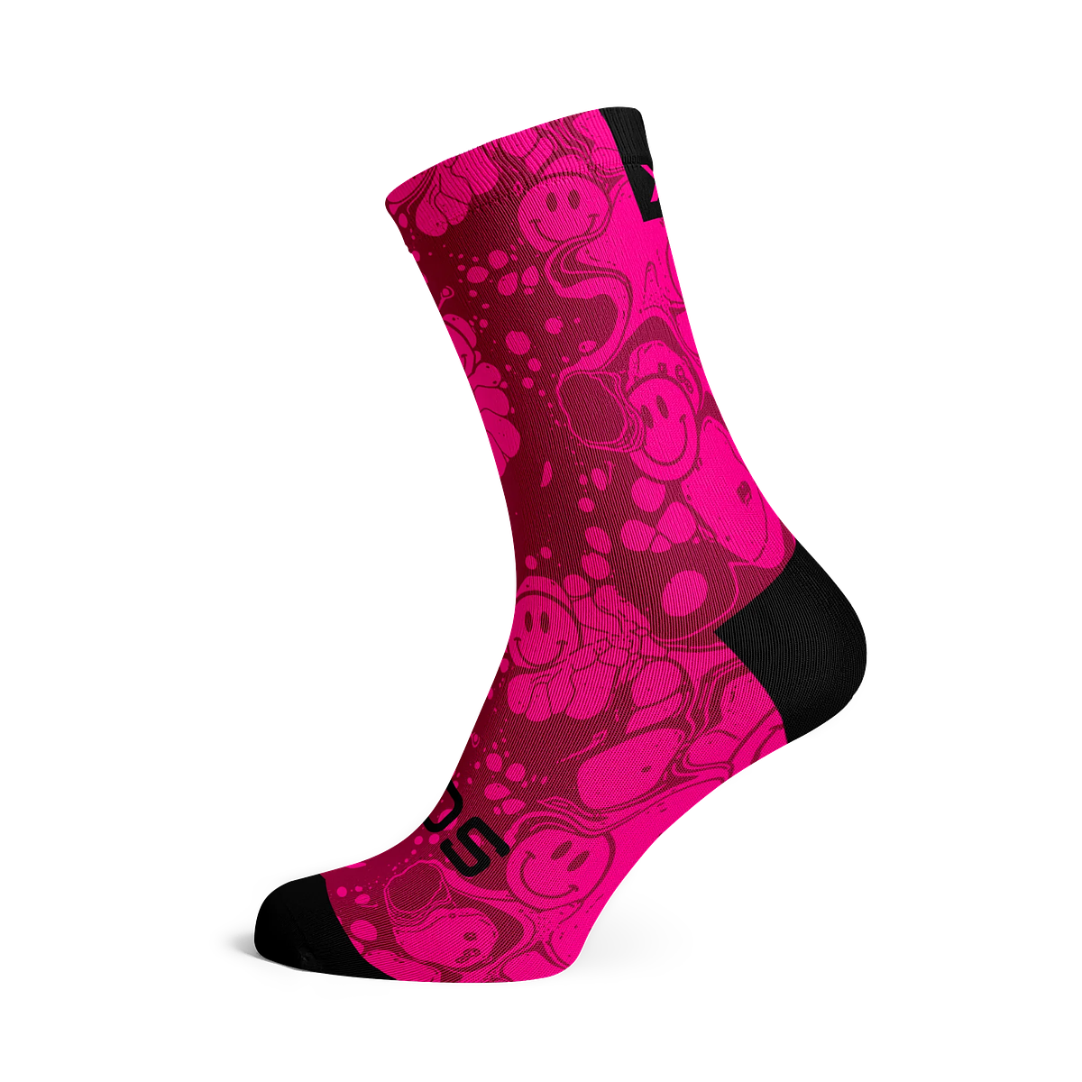 Sox Footwear Neon Slide Pink Unisex Multi Sport Socks (Print)