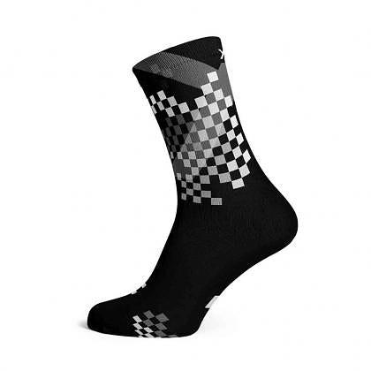 Sox Footwear X-Black Minimalist Crew Unisex Multi Sport Socks (Print)