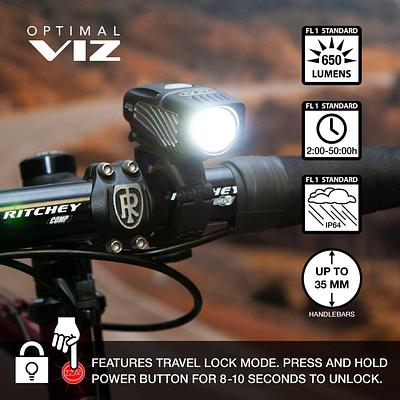 NiteRider Lumina Micro 650 and Vmax+150 Combo Lights (Black)