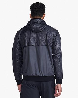 2XU MR6885A Motion Windbreaker Men's Cycling Jacket (Embossed Monogram/Silver Reflect)