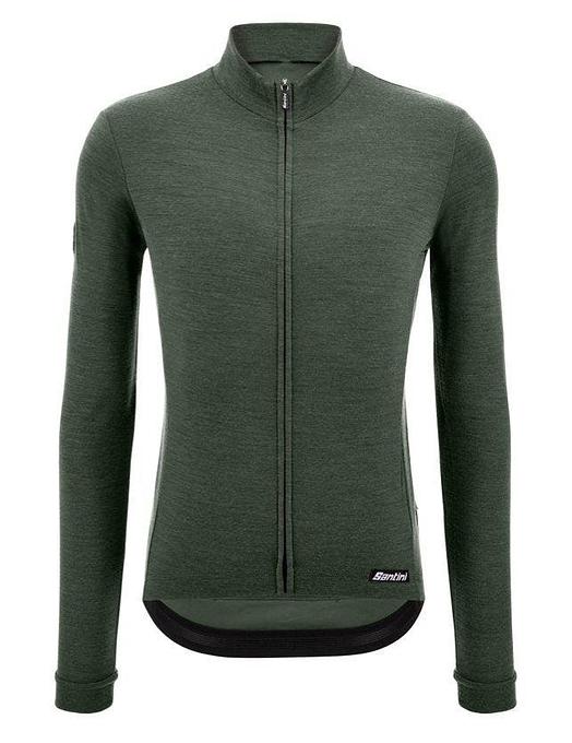 Santini Impetus Long Sleeve Men's Cycling Jersey (Military Green)
